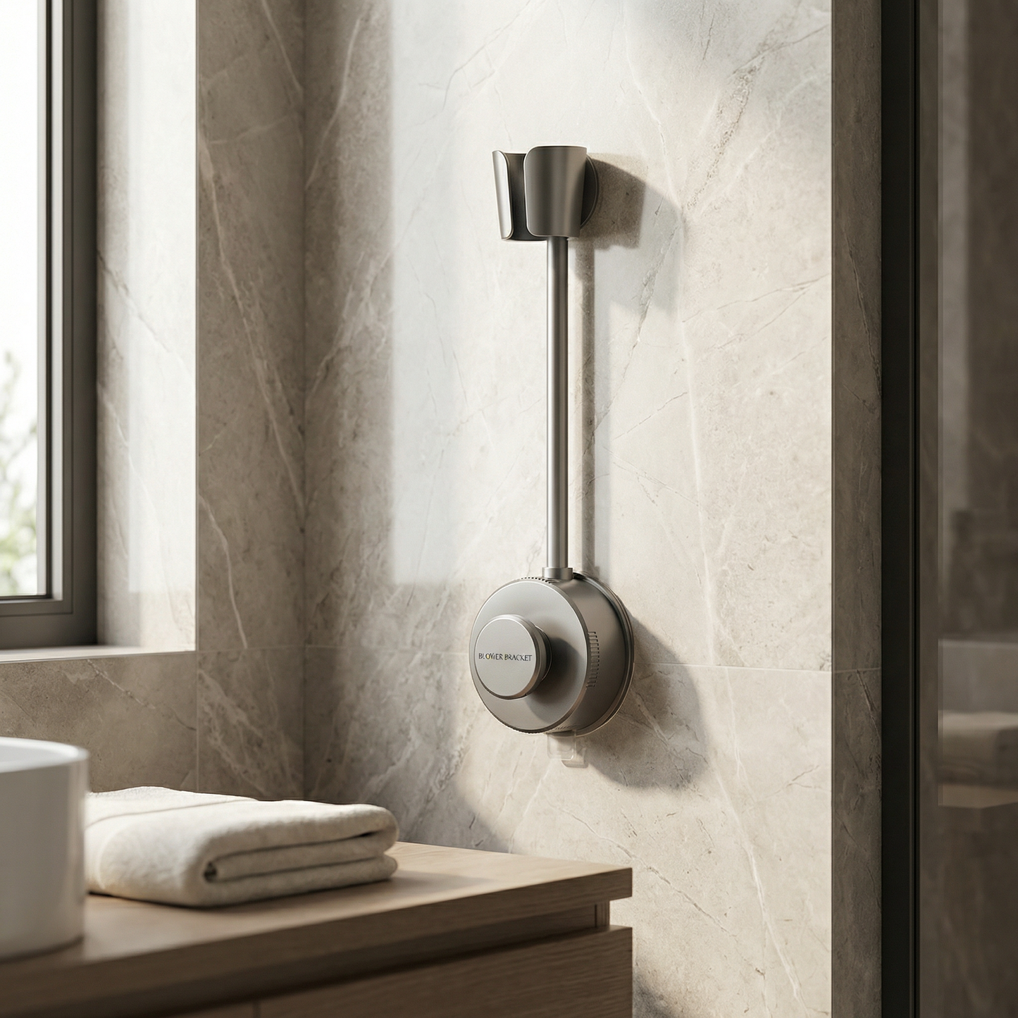 Hands-Free Hair Dryer Wall Holder