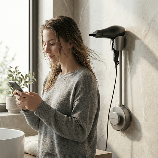 Hands-Free Hair Dryer Wall Holder