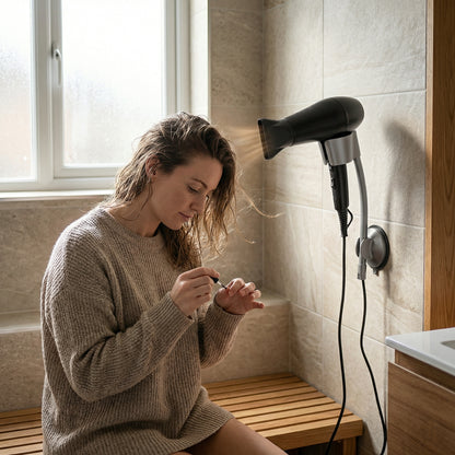 Hands-Free Hair Dryer Wall Holder